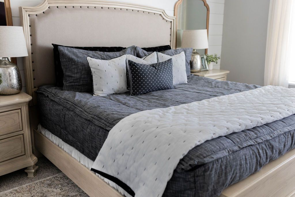 Oliver Luxe Black & White Zipper Bedding | Beddy's Minky / King