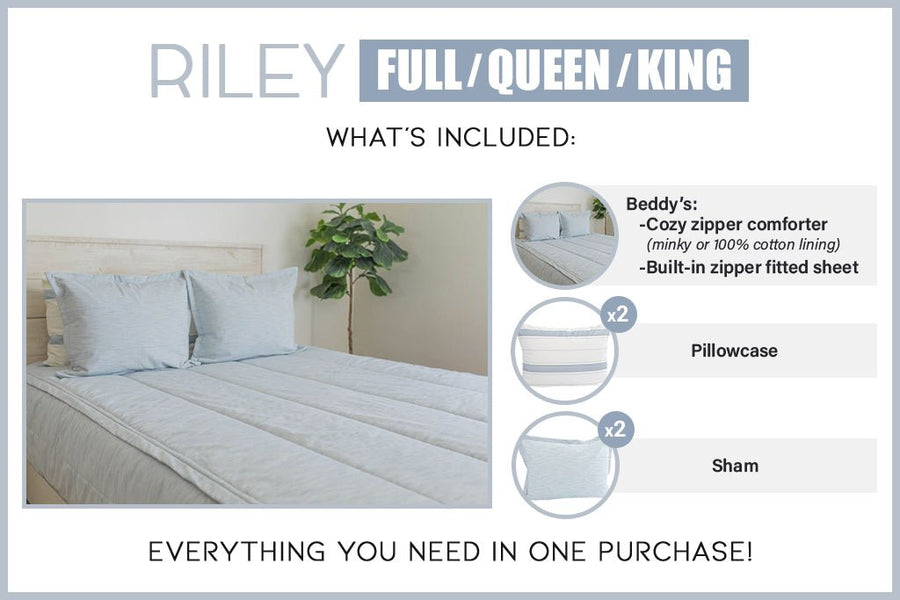 Riley Luxe Zipper Bedding | Beddy's