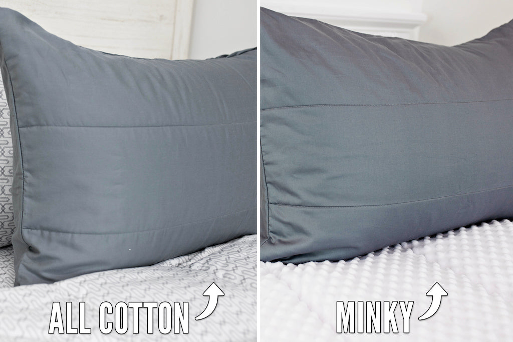 Reese Cool Gray Zipper Bedding | Beddy's Minky / King