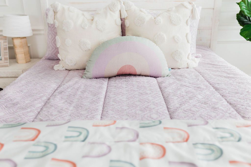 Olivia Luxe Sweet Lilac Zipper Bedding | Beddy's All Cotton / Queen