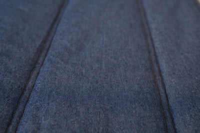 Close up of Dark blue zipper bedding